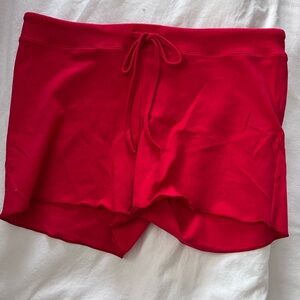Skims Red Drawstring Shorts
